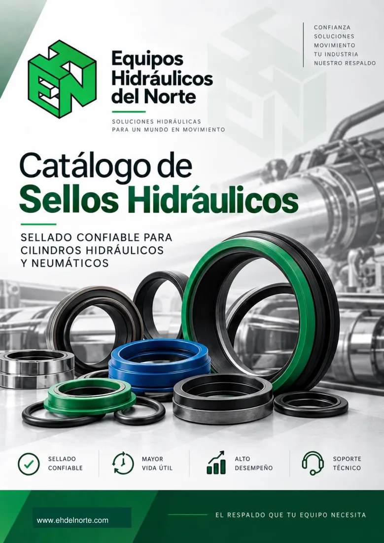 Portada del catálogo de sellos hidráulicos de Equipos Hidráulicos del Norte
