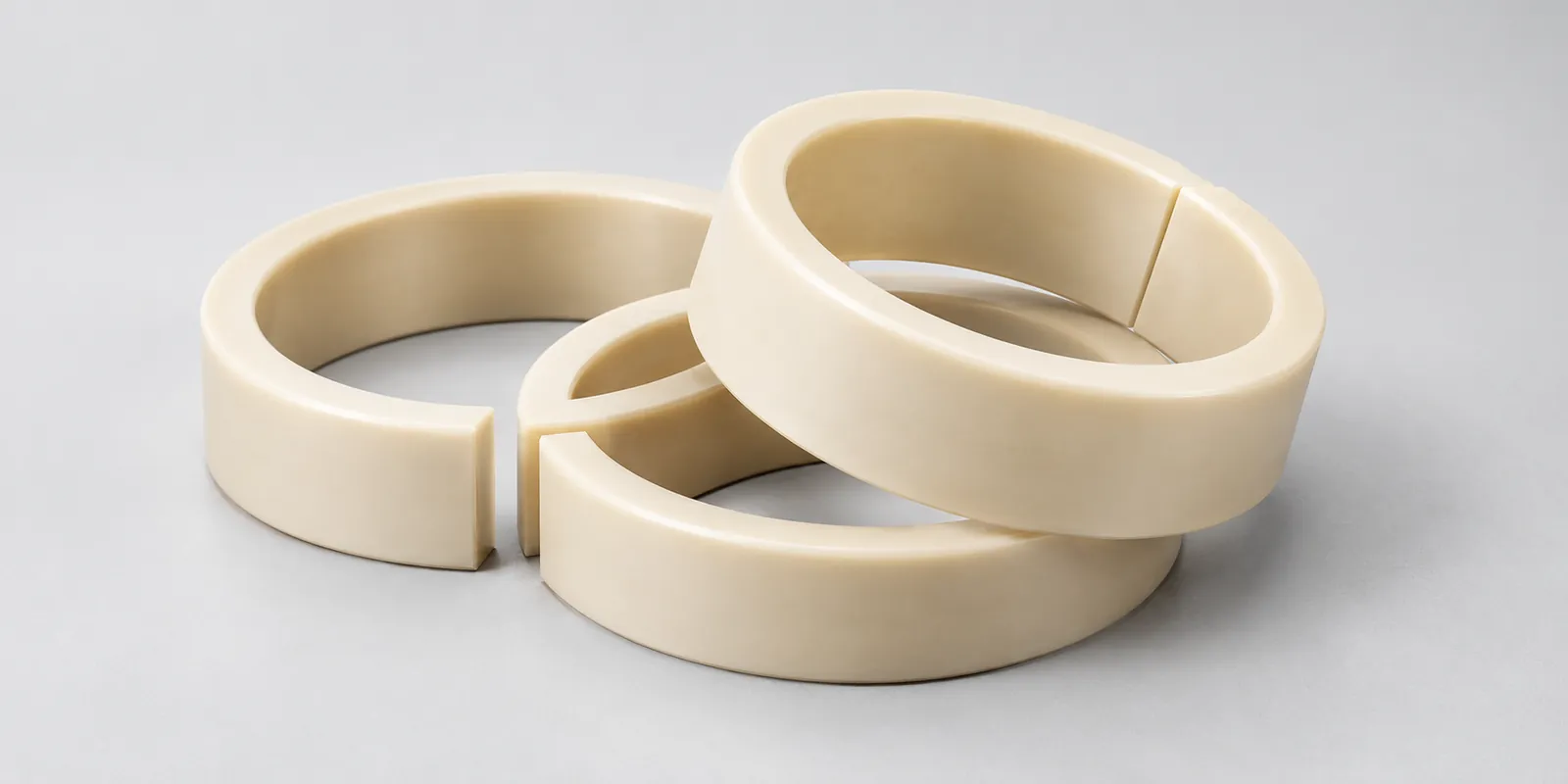 Guías de desgaste color beige